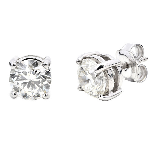 SER300/4461921c - 18ct 4CLAW STUDS 3.00ct HSI2 WGI9624120682