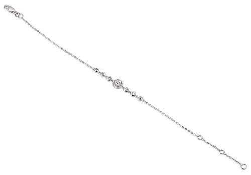 Micro Set Round Brilliant Cut Diamond Cluster With Rubover Set Diamonds Bangle