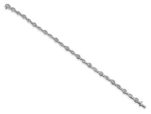 Micro Set Round Brilliant Cut Diamond Cluster Bracelet