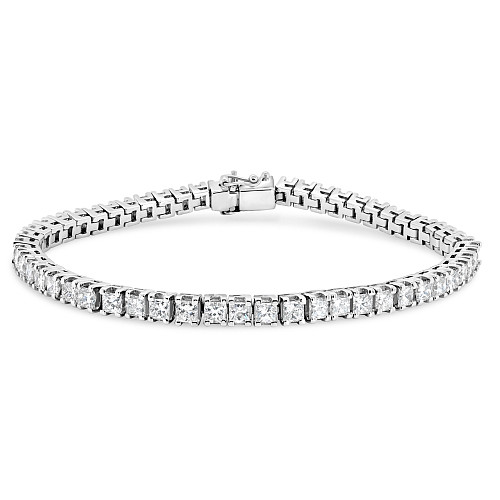 Princess Cut 4 Claw Diamond Tennis Bracelet