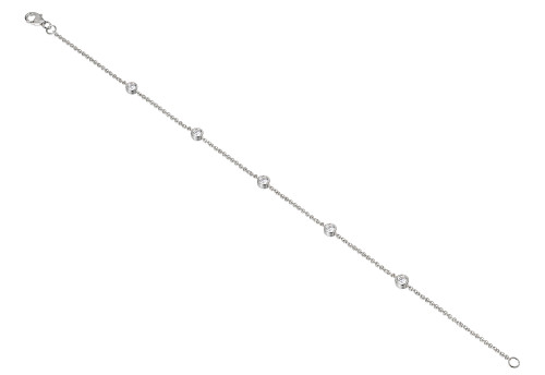 Rubover Set Round Brilliant Cut Diamond Assorted Bracelet