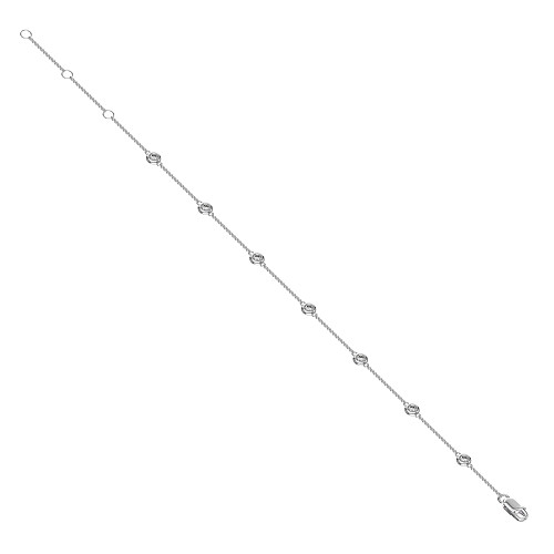 Rubover Set Round Brilliant Cut Diamond Assorted Bracelet