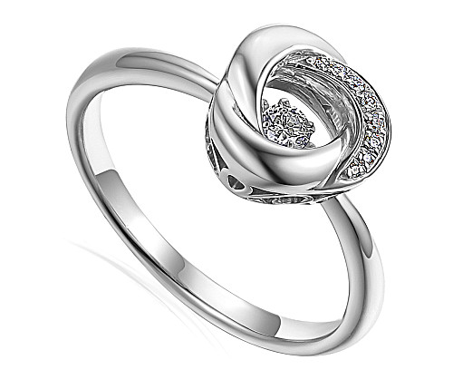 Round Brilliant Cut Diamond With Micro Set Halo Dancing Diamond Ring