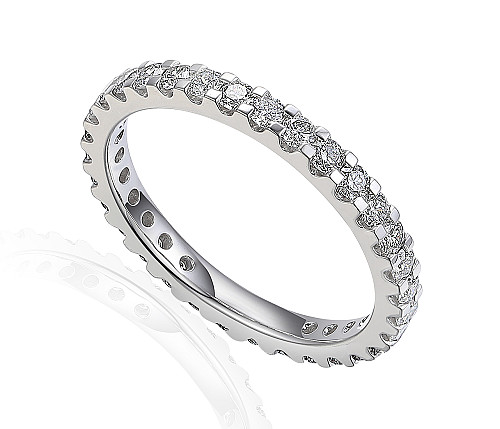 Round Brilliant Cut Diamond Micro Set Full Eternity Ring