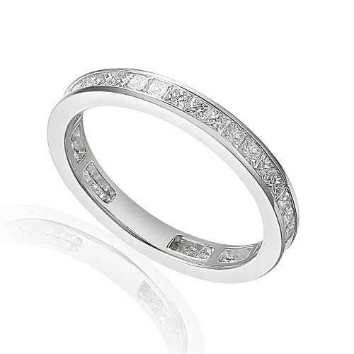 Princess Cut Diamond Channel Set Full Eternity Ring