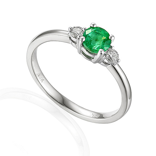 Emerald and Diamond Ring