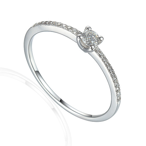 Claw Set Round Brilliant Cut Diamond Solitaire Ring