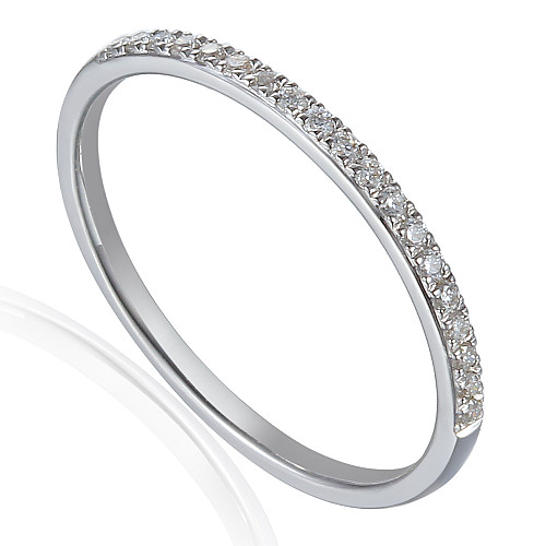 Round Brilliant Cut Diamond Micro Set Half Eternity Ring