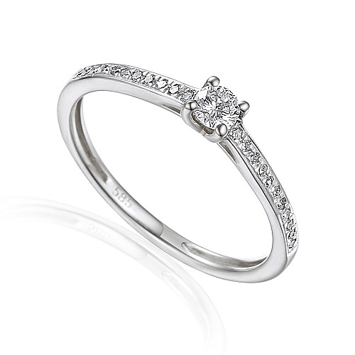 Claw Set Round Brilliant Cut Diamond Solitaire Ring