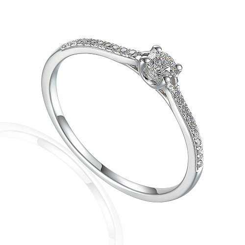 Claw Set Round Brilliant Cut Diamond Solitaire Ring