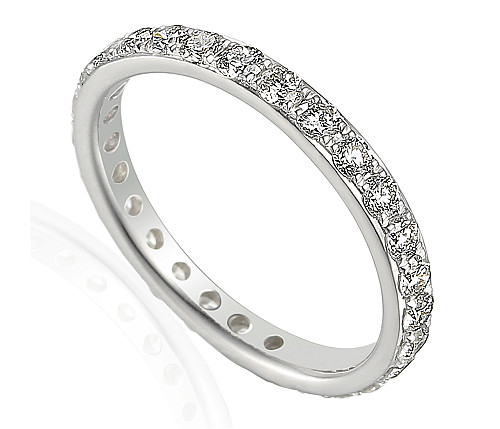 Round Brilliant Cut Diamond Micro Set Full Eternity Ring