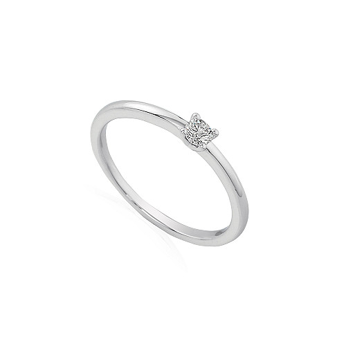 Claw Set Round Brilliant Cut Diamond Solitaire Ring