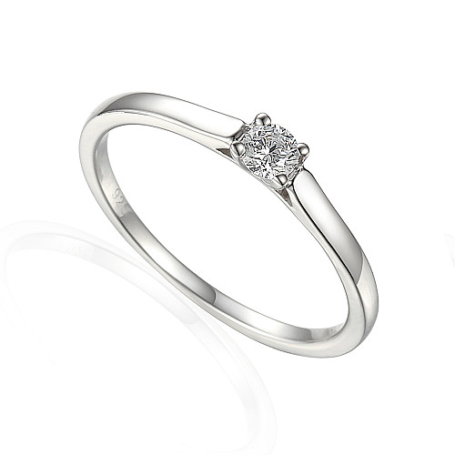 Claw Set Round Brilliant Cut Diamond Solitaire Ring