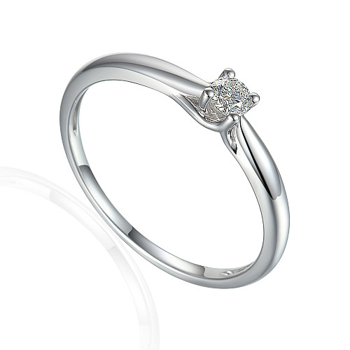 Claw Set Round Brilliant Cut Diamond Solitaire Ring