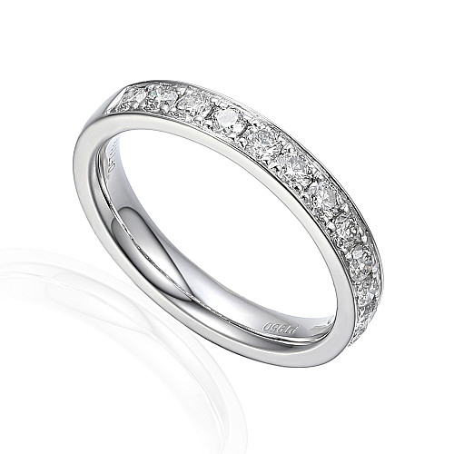 Round Brilliant Cut Diamond Micro Set Half Eternity Ring