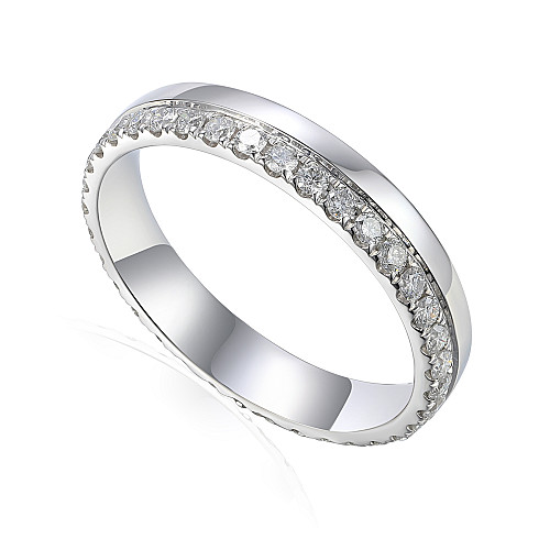 Round Brilliant Cut Diamond Micro Set Full Eternity Ring