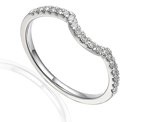 Round Brilliant Cut Diamond Claw Set Shaped Half Eternity Ring