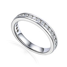 Round Brilliant Cut Diamond Channel Set Half Eternity Ring