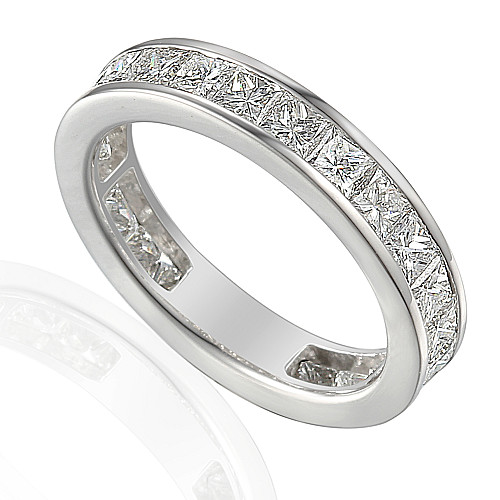 Princess Cut Diamond Channel Set Full Eternity Ring