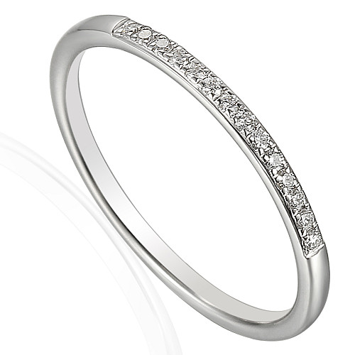 Round Brilliant Cut Diamond Micro Set Half Eternity Ring