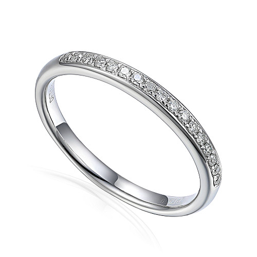 Round Brilliant Cut Diamond Micro Set Half Eternity Ring