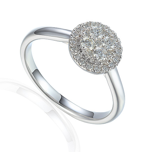 Claw Set Round Brilliant Cut Diamond Cluster Ring