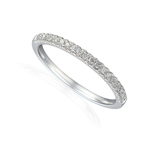 Round Brilliant Cut Diamond Micro Set Half Eternity Ring