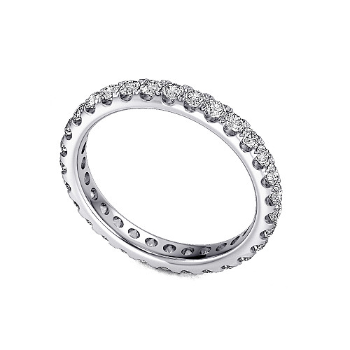 Round Brilliant Cut Diamond Micro Set Full Eternity Ring