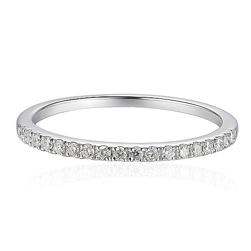 Round Brilliant Cut Diamond Micro Set Half Eternity Ring