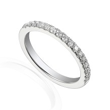 Micro Set Round Diamond Half Eternity Ring