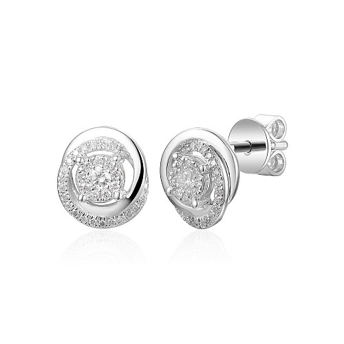 Claw and Micro Set Diamond Earring