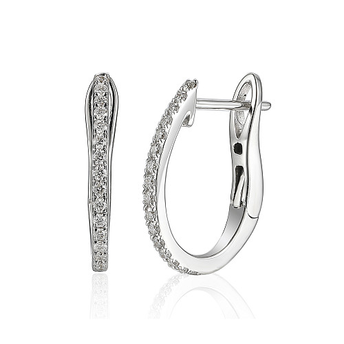 Micro Set Diamond Hoop Earrings