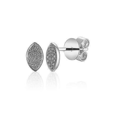 Diamond Pave Marquise Stud Earrings