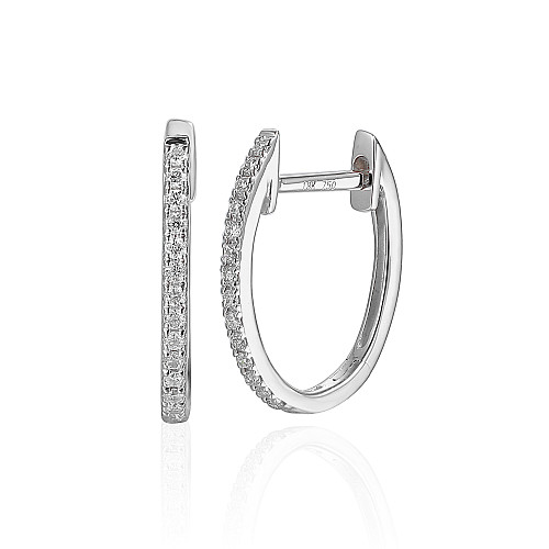 Micro Set Diamond Hoop Earrings