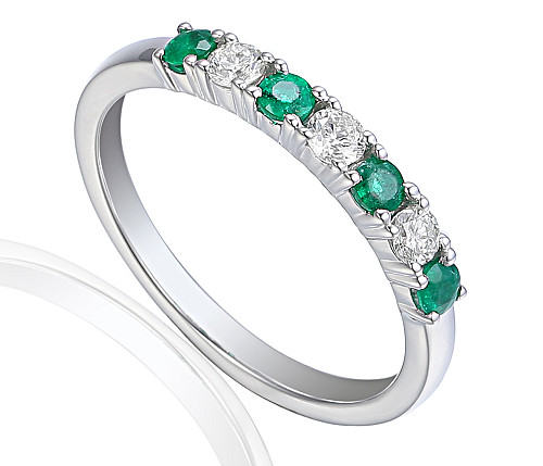 Diamond and Emerald Ring