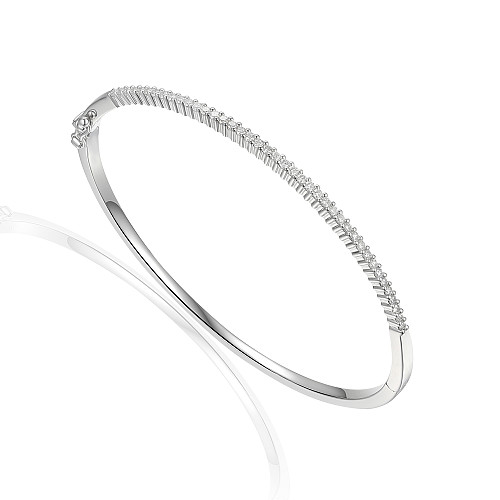 Claw Set Diamond Bangle Bracelet