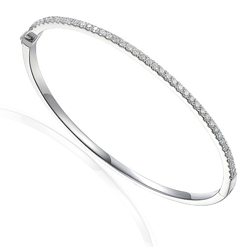 Micro Set Diamond Bangle Bracelet