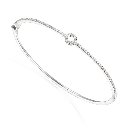 Micro Set Diamond Bangle Bracelet