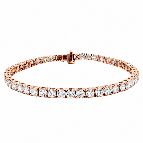LG2BR9R130/0399911MF - LAB GROWN R2 9K RG LINE BRACELET TDW: 13CT 7