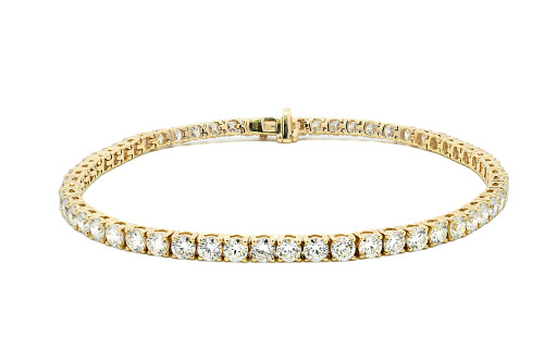 LGBR9Y020/32904MF/21819C - LAB GROWN 9K YG LINE BRACELET TDW: 2CT 7