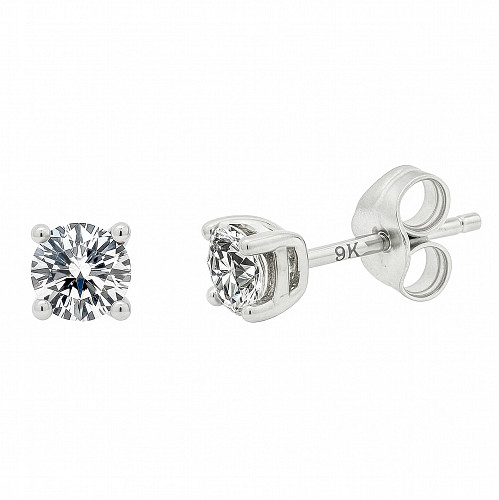 LGER9W008/01659mf/01213c - LAB GROWN 9K WG STUDS TDW: 0.80CT