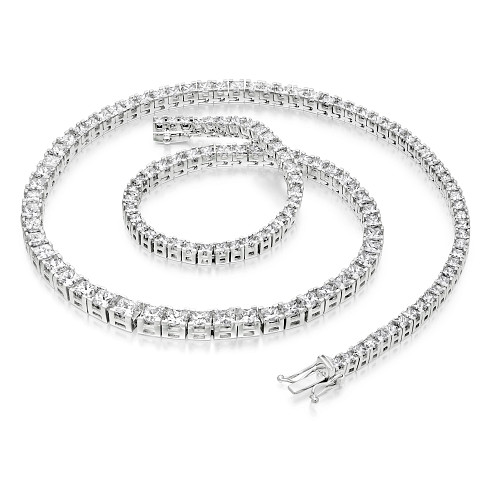 Princess Cut Diamond Graduated Necklace