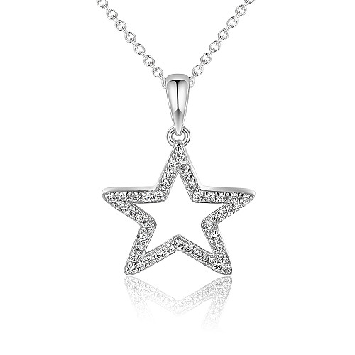 Micro Set Diamond Star Pendant + Chain