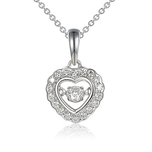 Micro Set Dancing Diamond Pendant