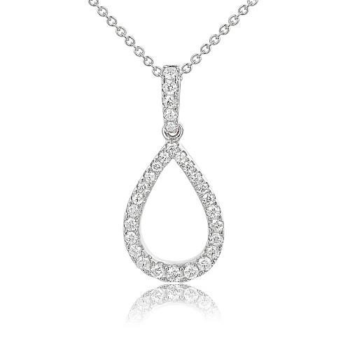 Round Brilliant Cut Micro Set Diamond Circle Pendant