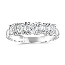 5 Stone Single Gallery Diamond Ring