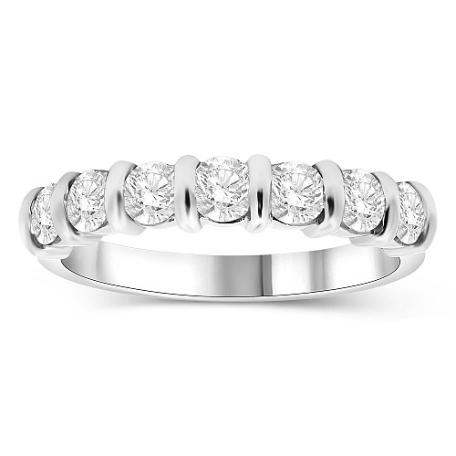 7 Stone Bar Set Diamond Ring