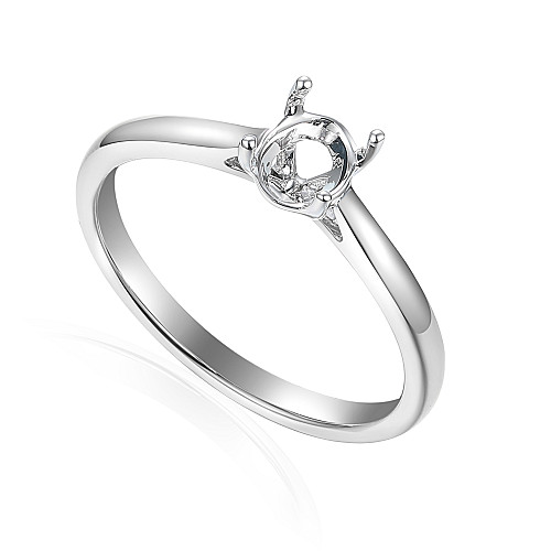 Oval Cut Claw Set Centre Stone Solitaire Semi Set Ring