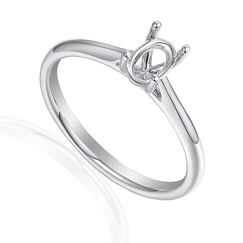 Oval Claw Set Center Stone Wedfit Ring Mount