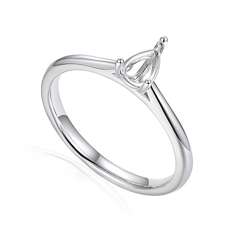 Pear Shape Claw Set Center Stone Wedfit Ring Mount